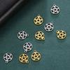 5pcs/lot Stainless Steel Pendants for Earring Necklace Bracelet Jewelry Making Cat Dog Bird Sun Moon Pentacle Gold Charms