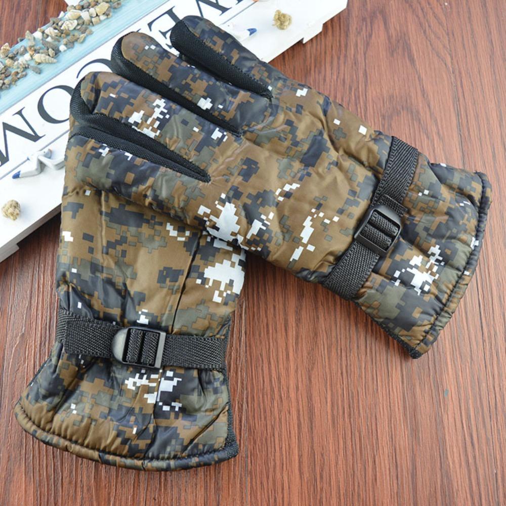 Classic camouflage warm men's gloves, outdoor motorcycle electric vehicle riding non-slip gloves, street stalls