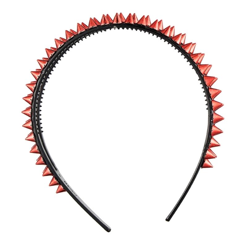 A52E Alternative Fashion Headbands With Edgy Metal Spikes Rocker Hair Accessory For Concerts Night Outs