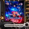 Personalized Wall Tapestry,Jujutsu Kaisen Custom Printed Name, Fabric Wall Art For Indoor Room Backdrop
