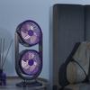 5 Gear Double Head Desk Fan USB Rechargeable Table Cooling Clip Fan  Office Desktop