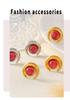 Half-Moon Glass Stone 18K Gold-Plated Stainless Steel Stud Earrings