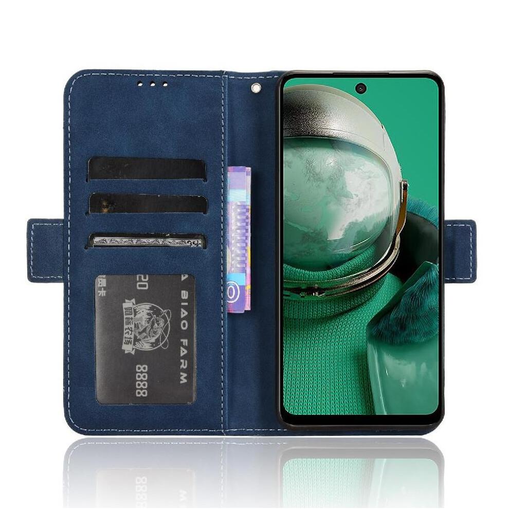(Blue) Case for Hmd Pulse Pro/ Pulse Plus Adjustable Detachable Card Holder Leather Wallet Cover Magnetic Closure
