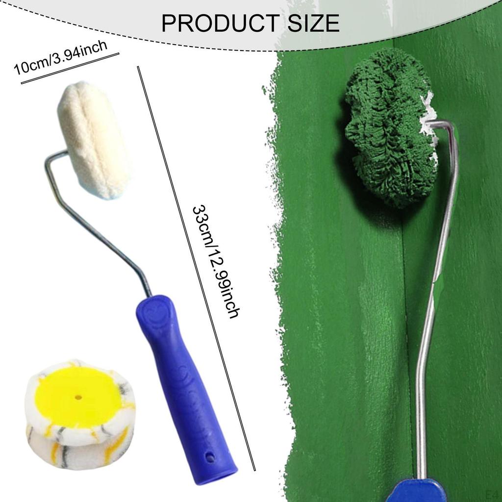 Corner Paint Roller Brush Manual Tool Ergonomic Handle Home Office Wall Painting Decoration Portable