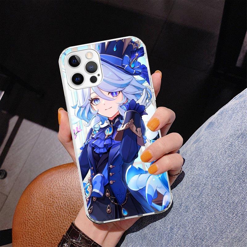 Genshin Impact Furina Phnoe Case for Iphone 17 Air 16 16E 11 12 13 Mini 14 Plus 15 Pro Max 7 8 + SE 2020 Phone Cover Coque
