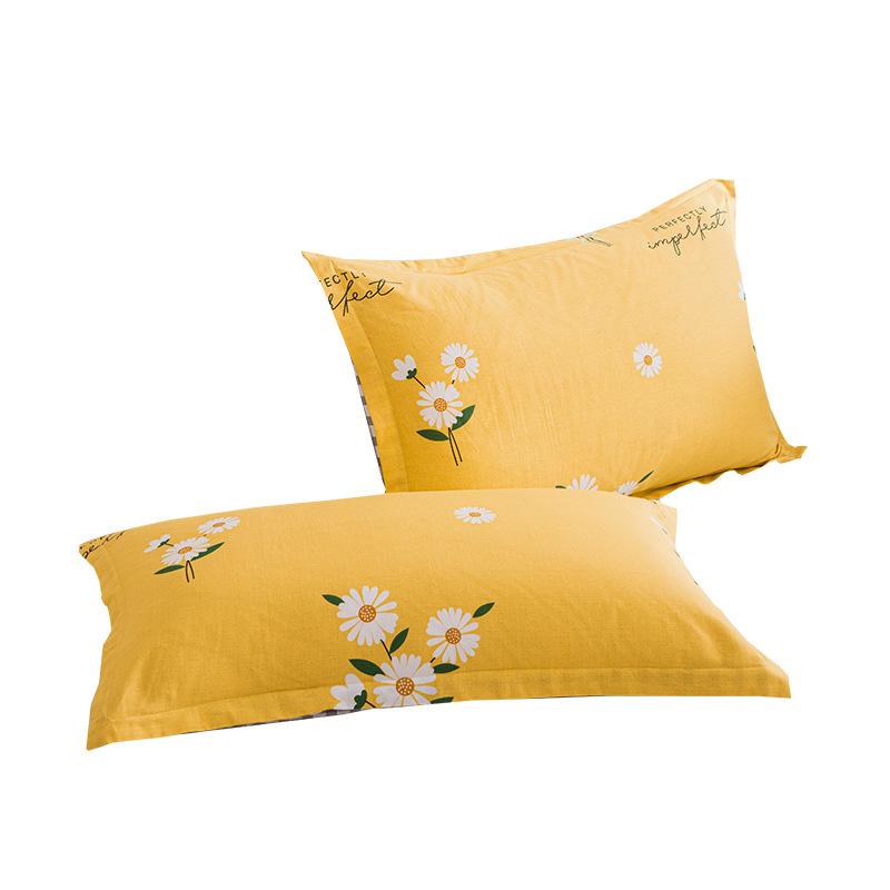 2PCS 48cm×74cm Pillowcase Pair Pillowcase Flower Printed Pillowcase Student Pillowcase Pair