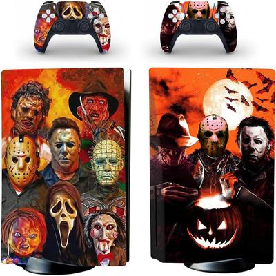 Horror Michael Jason Geist Aufkleber Skin Decals Für PS5 Standard Disc Konsole Fernbedienung