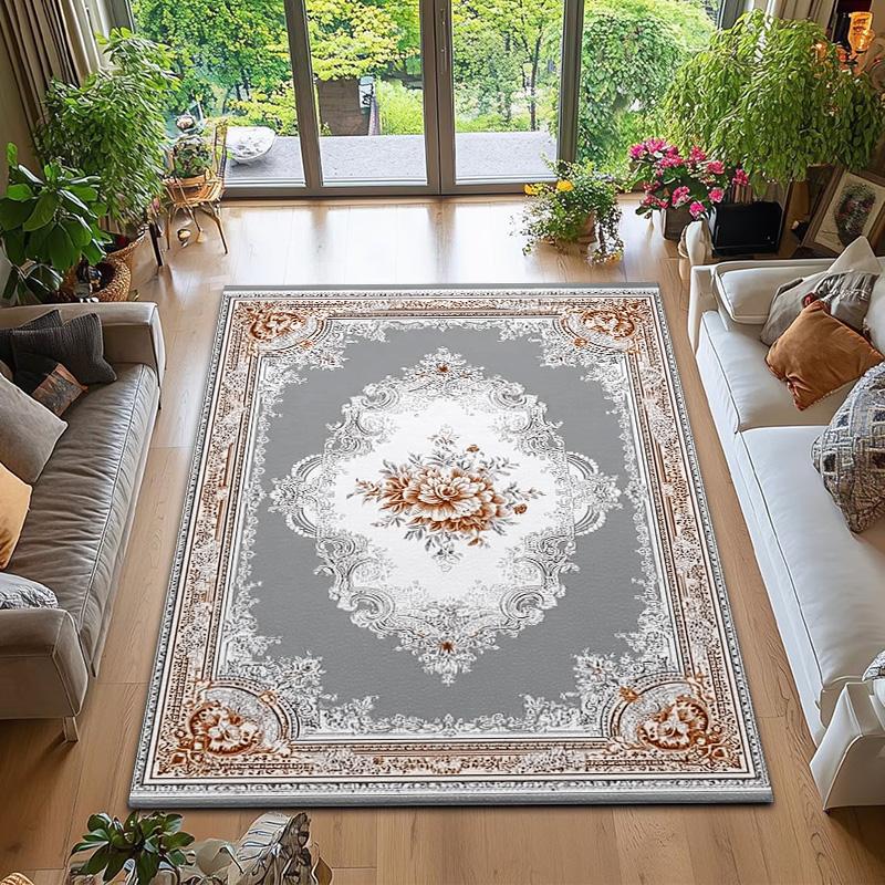 

RAKKS Bohemian Mandala Velvet Large Area Rugs,Stain Resistant Anti Slip Backing Rugs for Living Room,Bedroom, Vintage Home Decor 40x60cm