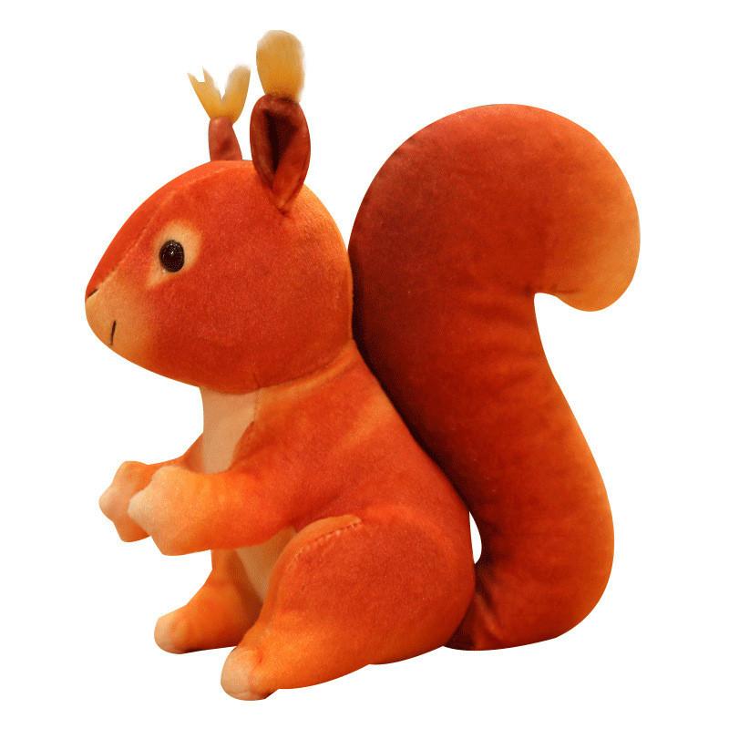 Squirrel Toy Plush Animal Stuffed Field Mouse Doll Bedroom Decoration Gift Kids