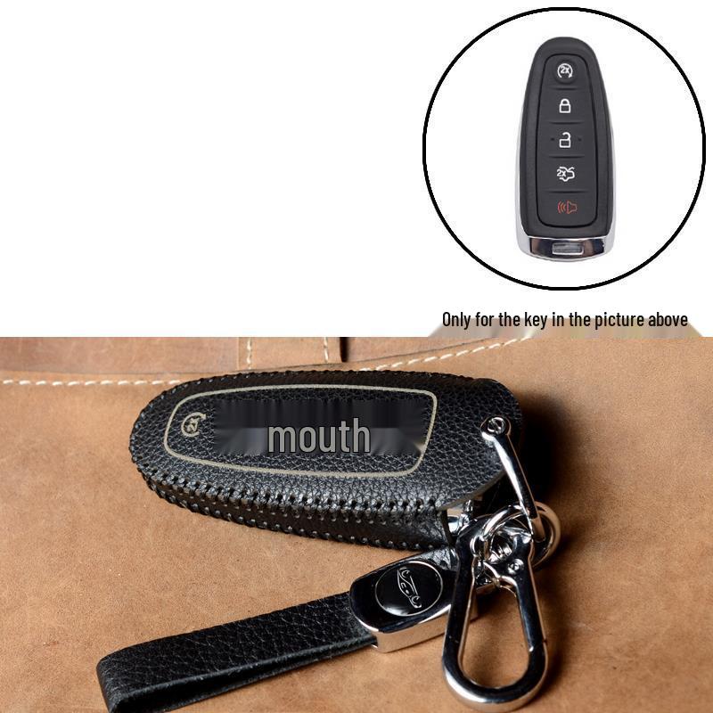 Genuine Leather Key Cover for Ford Edge/Explorer