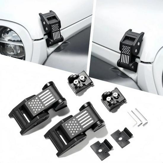 Compatible Hood Lock Latch for 07-25 Jeep Wrangler JK JL & Gladiator JT