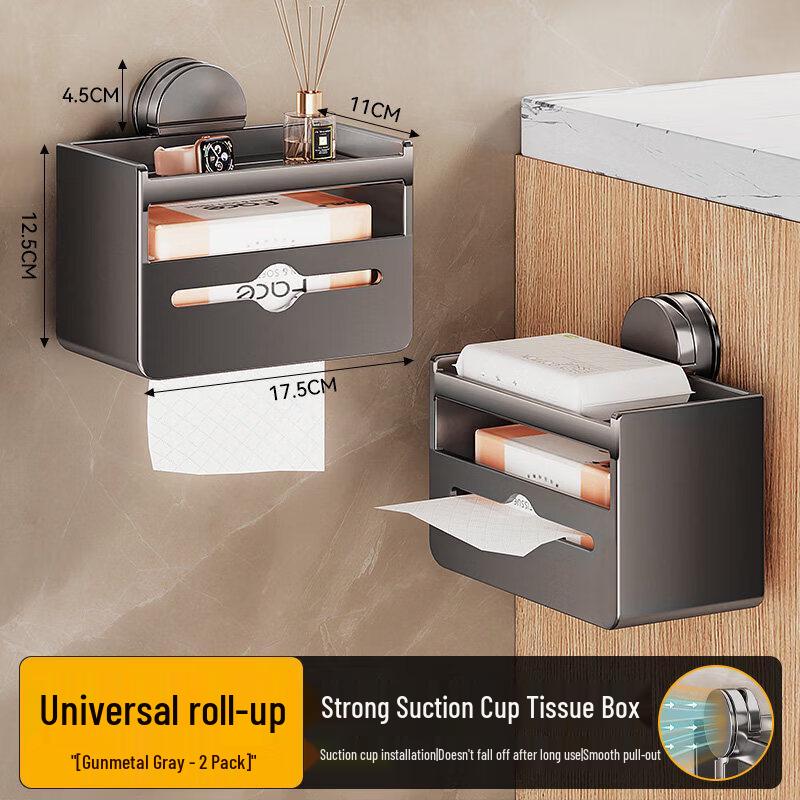 Abdo Suction Cup Wall-Mounted Toilet Paper Holder