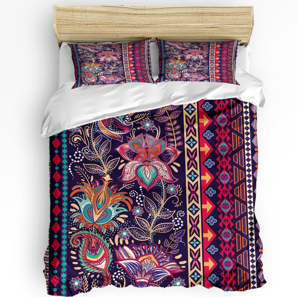 Lily Flowers Retro Duvet Cover Bed Bedding Set For Double Home Textile Quilt Cover Pillowcases Bedroom Bedding Set (No Sheet)