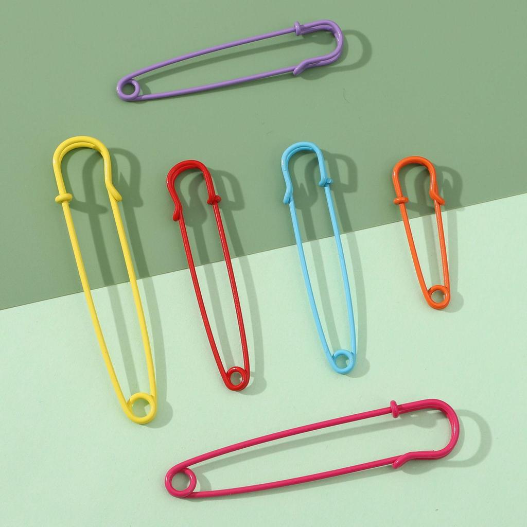 Colorful DIY Brooch Decoration: 75mm Safety Fixing Pin for Clothes