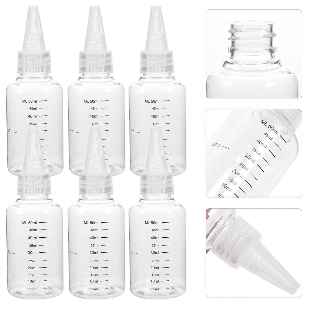 FRCOLOR 50ml Graduated Dropper Bottles, Set of 20, Transparent Dropper Bottles, Lightweight, Portable, for Crafts, Painting, Aromatherapy, etc.