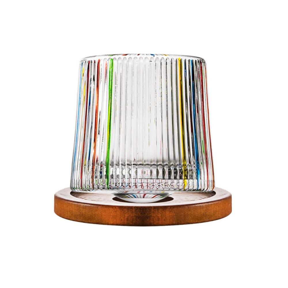 With Base Brandy Glass Rotating Wine Cup Bar Accessory Spinning Whiskey Glass  Man Gift