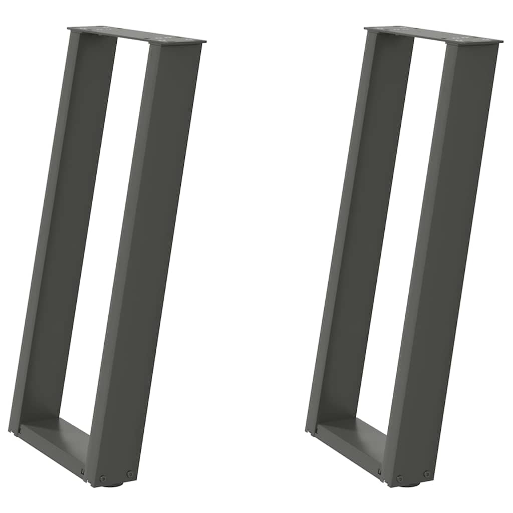 Vidaxl Nogi Do Stołu Konsolowego, 2 Szt., Antracyt, 28X(72-73)Cm, Stal