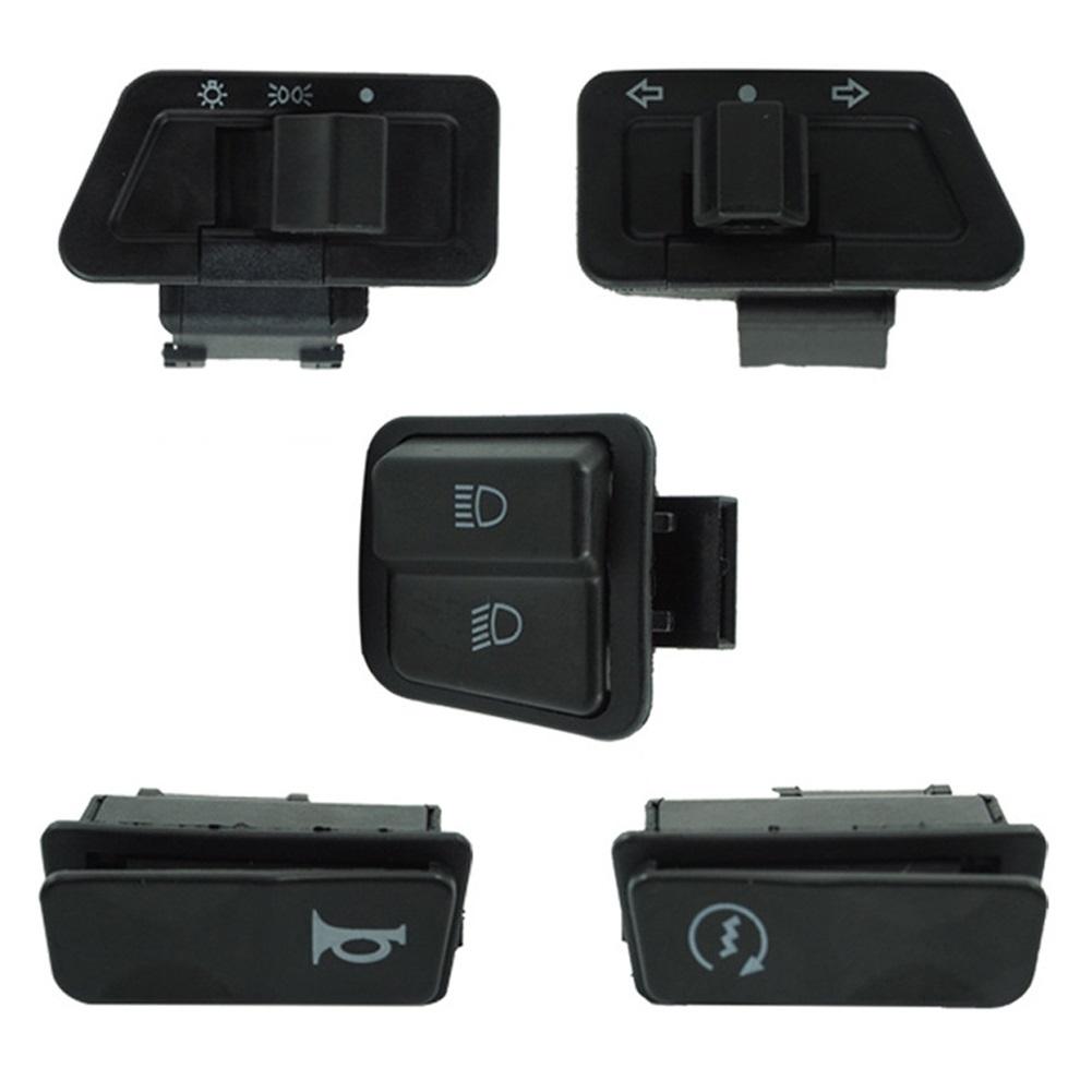 5PCS Motorcycle Switches Button High/Low Beam Light Headlight Horn Turn Signal Switches Buttons Accessaries For Piaggio Scooter