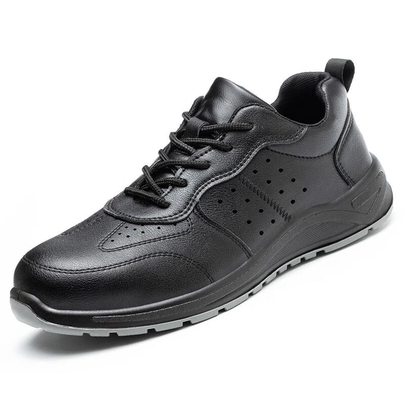 Bo Zong Black Breathable Steel Toe Safety Work Shoes 39