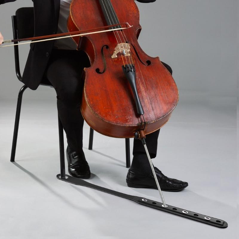 Verstellbarer PU-Leder Cello Endpinhalter Spikes Bodenschutz Endpinstopper für Zuhause Endpinauflage Cello Rutschfestes Pad