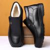 Casual men's shoes winter velvet business cotton shoes shoes warm leather soft-soled cotton shoes