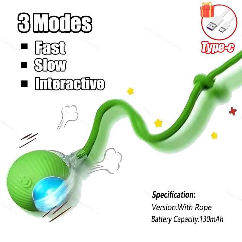 Interactive Toys for Cats Rechargeable Cat Exercise Wheel Interactive Cat Motion Toy Cat Pet Interaction Automatic Rolling Ball