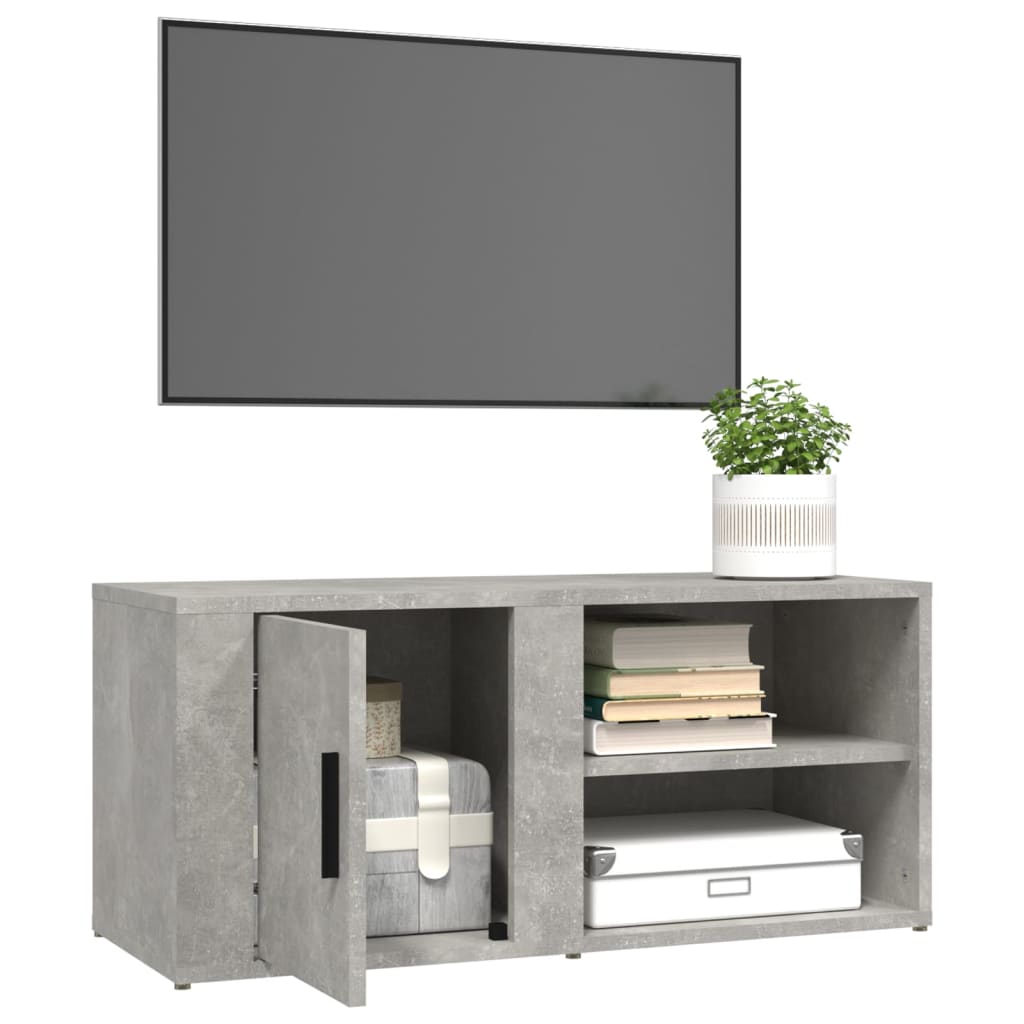 TV Cabinets (2 pcs) Concrete Grey 80 x 31.5 x 36 cm Particleboard