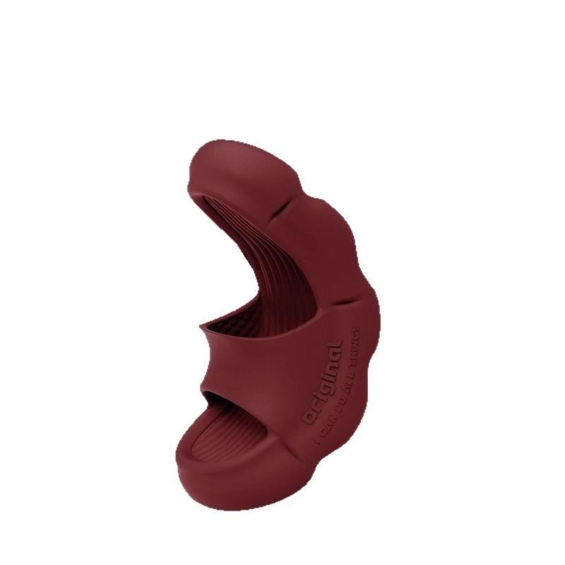 Warm edge slippers women's summer indoor home bath non-slip silent thick bottom wedding festive cool slippers women