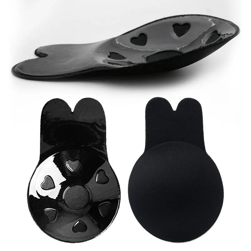 Reggiseni Push Up da Donna Silicone bio-pasta Reggiseno Adesivo Reggiseno Senza Spalline Copricapezzoli Riutilizzabile Pastiglie Adesive per Sollevamento del Seno Copricapezzoli a Forma di Coniglio