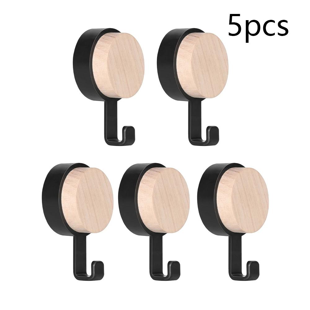 Organizator Depozitare Pălării Eșarfe Cârlige de Perete din Lemn Autoadezive Suport pentru Breloc Agățătoare de Perete pentru Ușă Agățătoare de Perete Menajer Cârlig Agățătoare Montată pe Perete