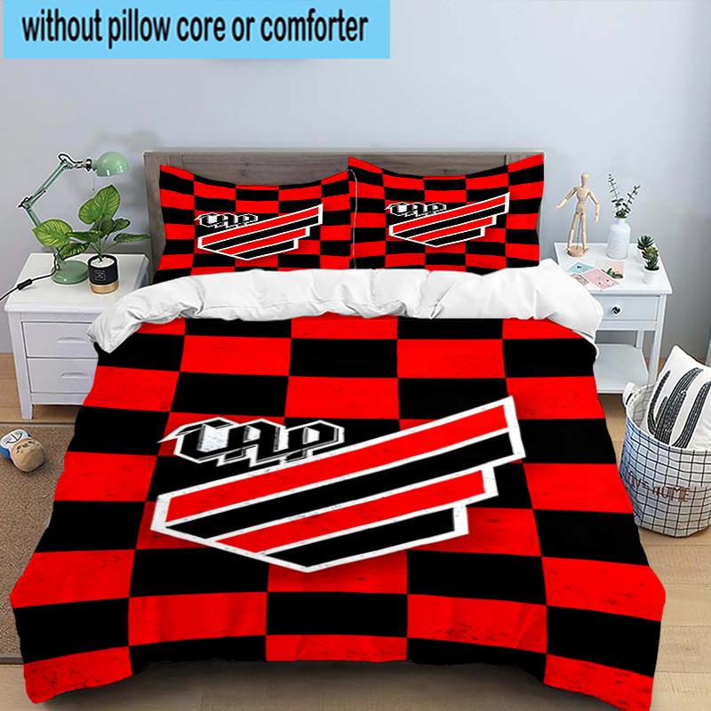 3pcs Athletico Paranaense Printed Bedding Set Duvet Cover Closure Includes 1 Duvet Cover & 2 Pillowcases Bedding Sets Home Decor Gifts