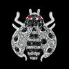 Stylish Alloy Colourful Cartoon Ladybug Brooch Cute Rhinestone Corsage T-shirt Sweater Ornament Festival Birthday Gift