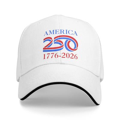 Leisure Celebrating Americas 250th Birthday Golf Cap Unisex Style Snapback Hat  Daily Travel Adjustable Fit Sun Caps