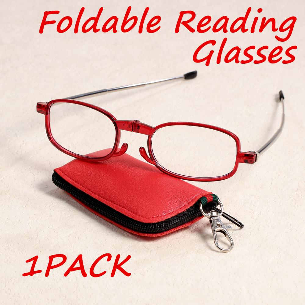 1pc Folding Reading Glasses Retro Fashion Presbyopic Glasses Portable Computer Readers For Women Men +1.0 To +3.0