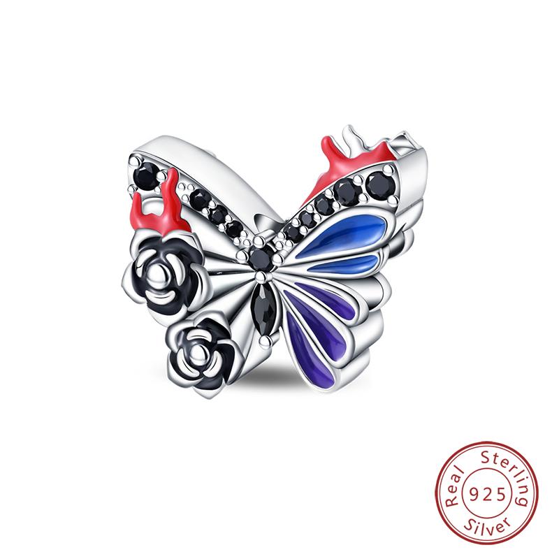 100% Copper Exquisite Tarot Cards Bracelet Pendants Blood Red Fire Snake Rose Charms Beads Diy Jewelry For Women