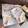 Elegant Printed Silk Like Square Scarf For Women Daily Use