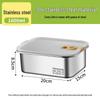 304 Stainless Steel Rectangular Food Storage Container with Lid