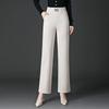 Fashionable Casual High-waisted Velvet Thickened Wide-leg Pants Women  Autumn Winter New Loose Warm Trousers Trendy