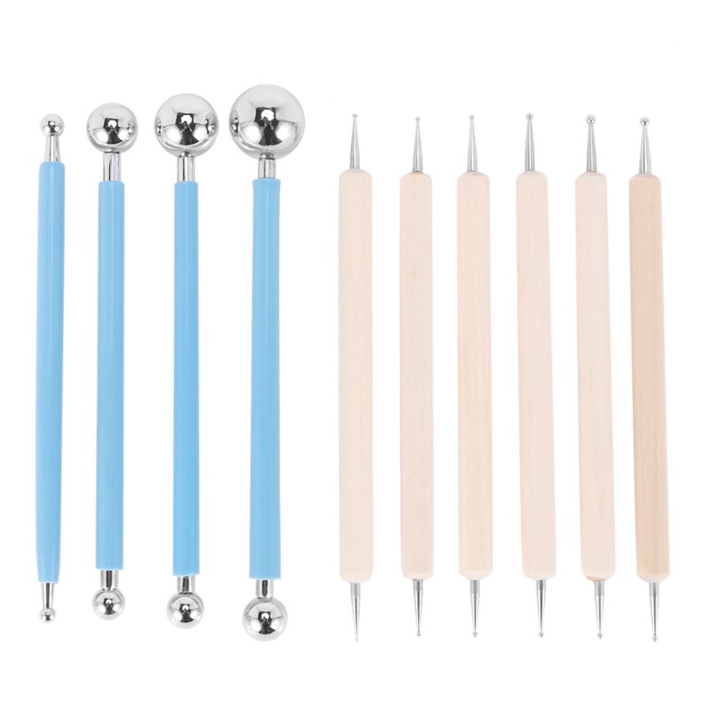 

ABUL-30 Piece Dotting Tools Ball Styluses For Mandala Rock Painting, Pottery Clay Craft, Embossing Art синій