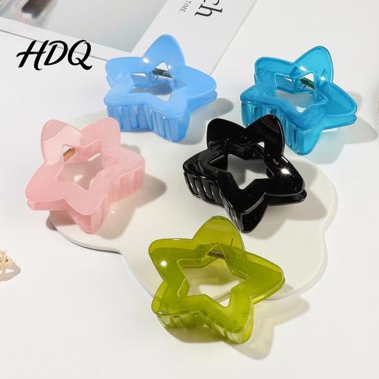 Hair Claw For Long for Women Transparent Clip with Elastic Stable Teeth