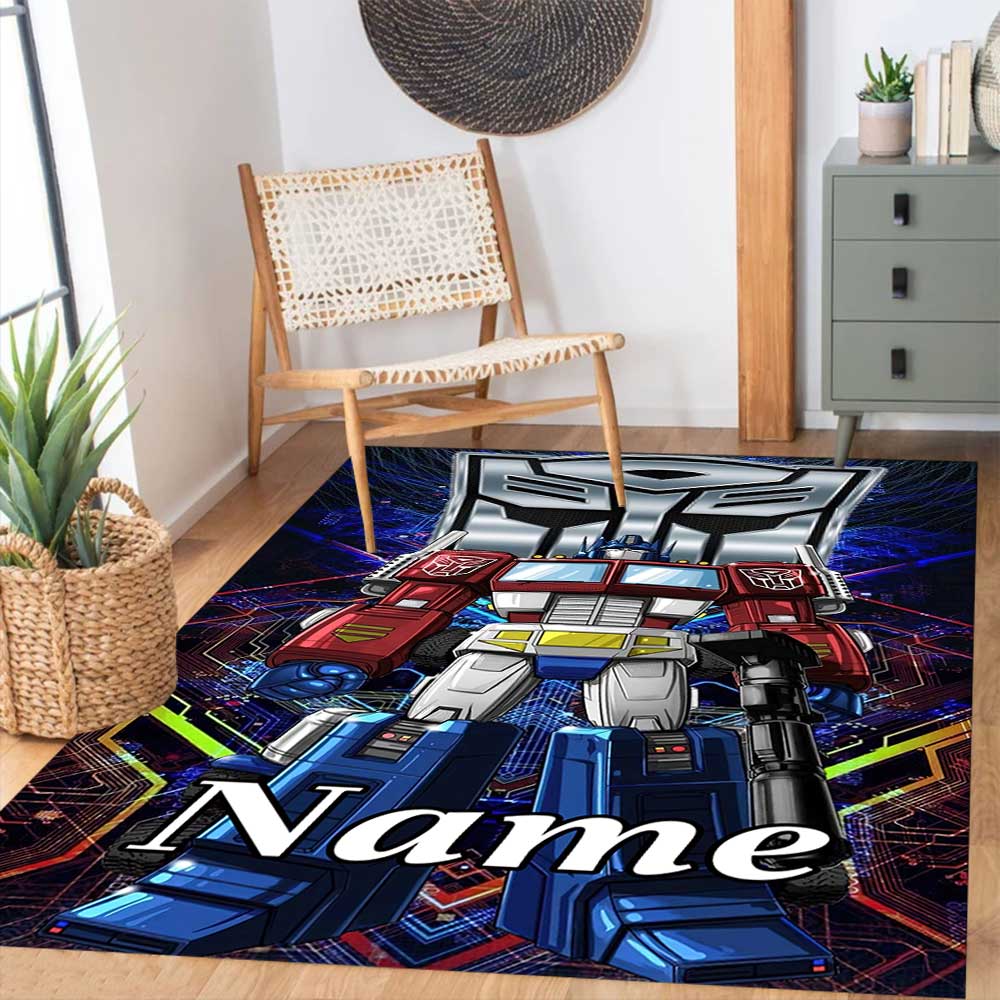 Transformers-Fans (8) Personalisieren Sie Ihren Namens-Teppich, Ihr Bürostuhl-Kissen, Ihr Geschenk für Schlafzimmer und Wohnzimmer zu Hause.