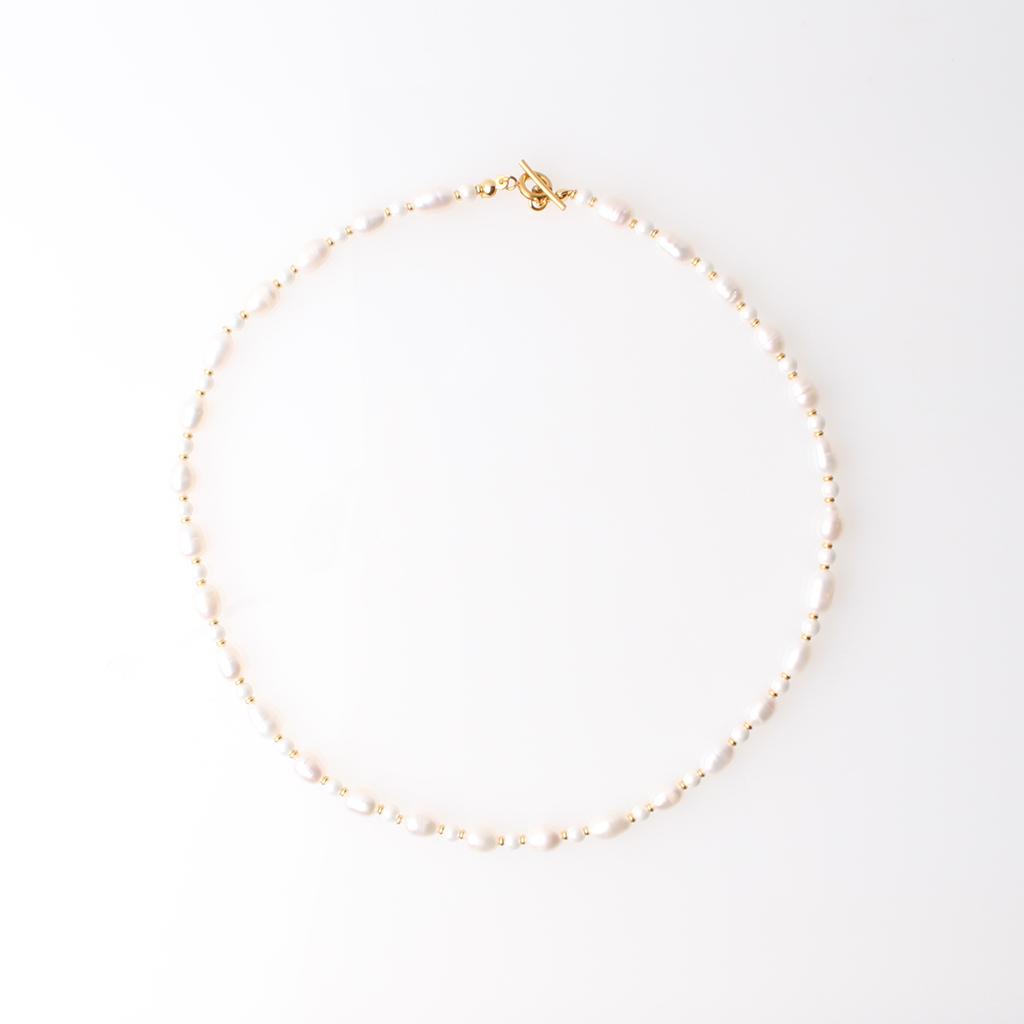 Bien Vetu 6Mm Freshwater Pearl X 4Mm Cultured Pearl Layered Toggle Necklace