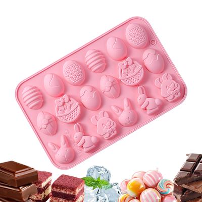Cute Easter Bunny Silicone Mold 3D Ice Cubes And Dessert Molds Chocolate Molds Casting Tool Rabbit-shaped Silicone Baking Mold