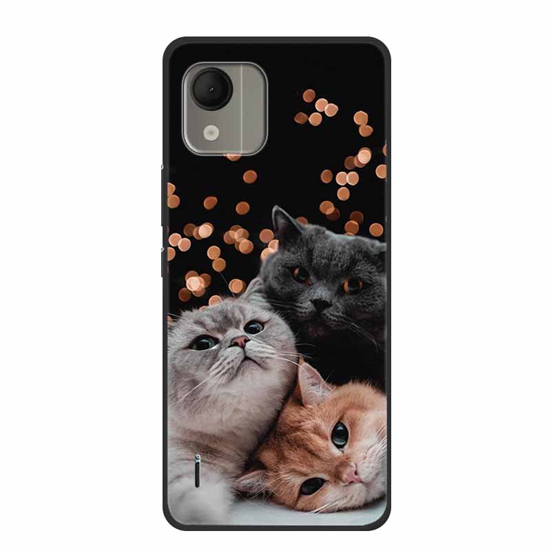 For Nokia C110 4G Case Luxury Silicone Back Cover for NokiaC110 Phone Coque C110 2023 Protector Shockproof Colorful Capas Bumper