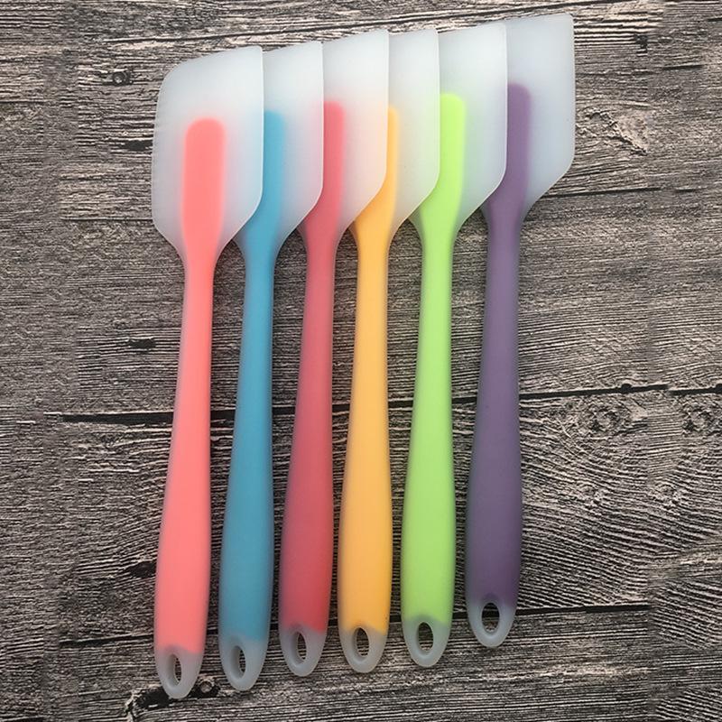 Large Translucent FDA Silicone Cake Spatula with Integrated Scraper