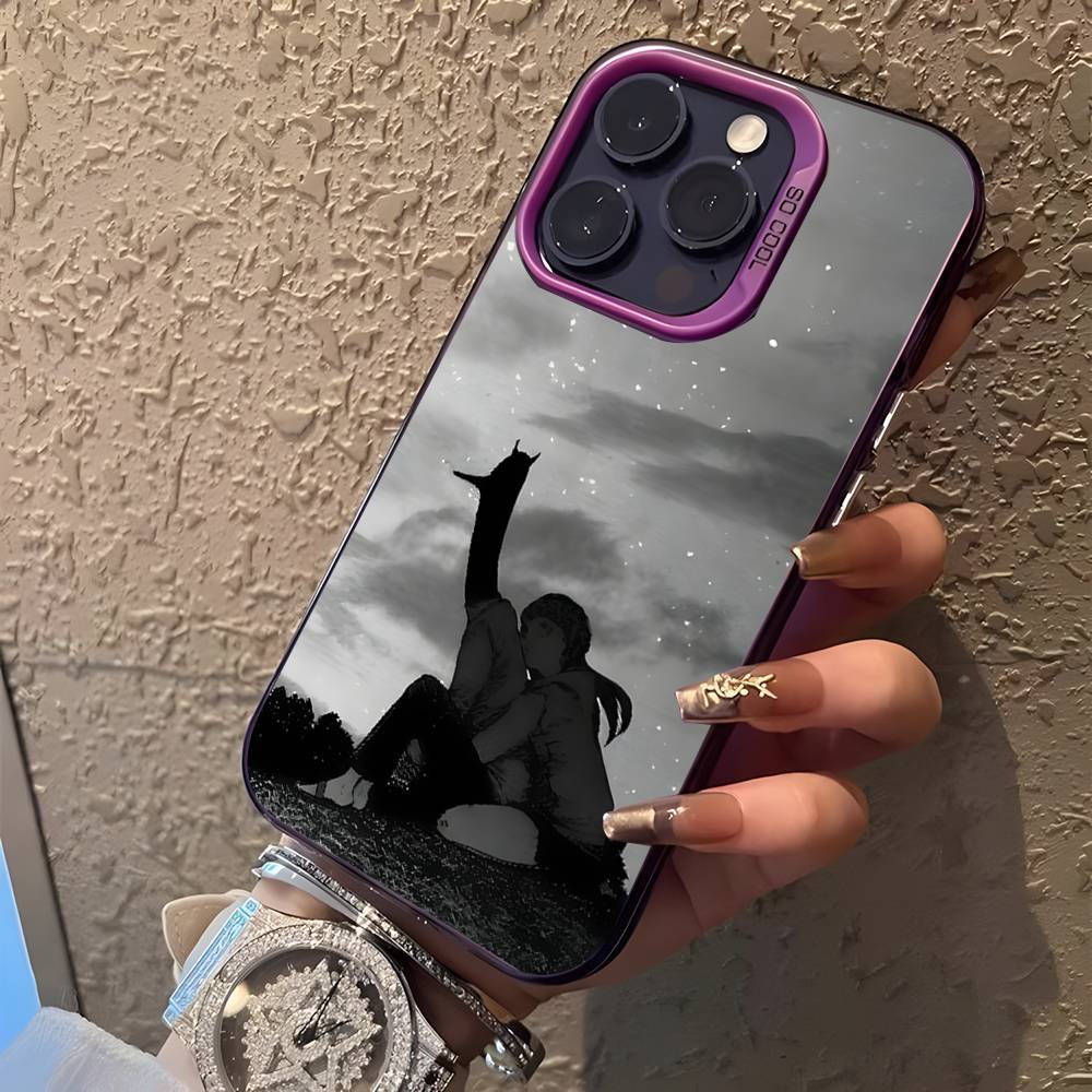 Goodnight Oyasumi Punpun Purple Matte Shockproof CoverPhone Case For iPhone 17,16,15,14,13,12,11,Pro,XS,Max,Plus,Mini,SE4,E