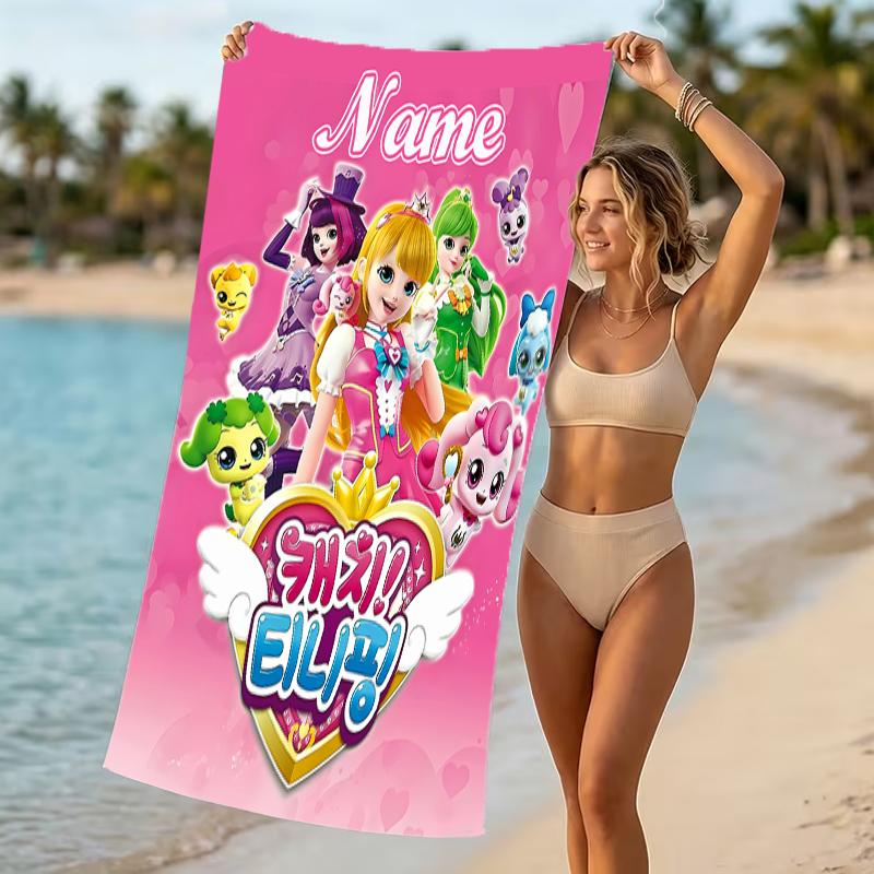 Customizable personalized beach towels Catch! Teenieping themed designs.Suitable for the beach, yoga, sports;ideal as beach accessories