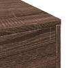Narrow Bathroom Cabinet with Casters Oak Effect Wood Material