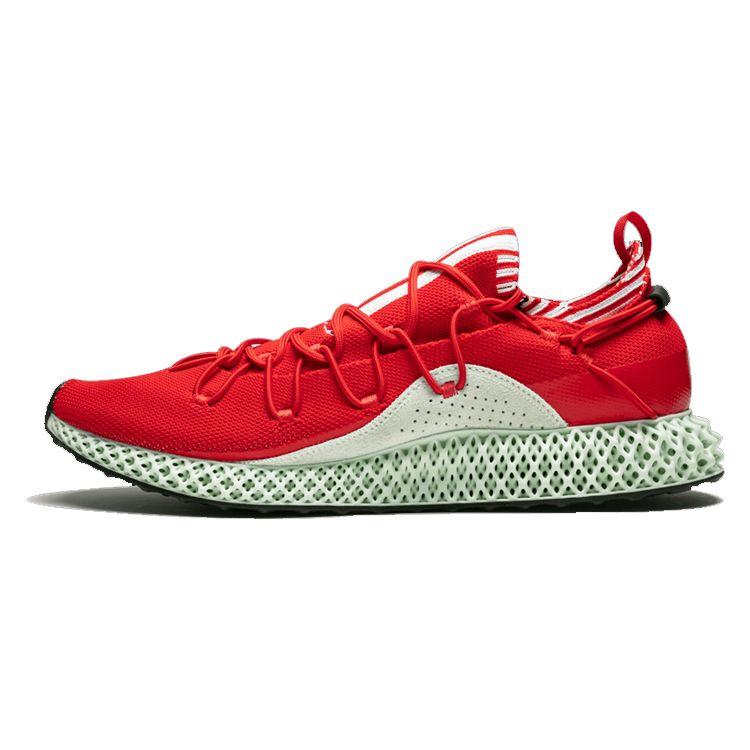 

Adidas Y-3 Futurecraft Runner 4D Red Unisex кроссовки Footwear-White Aero-Green F99805