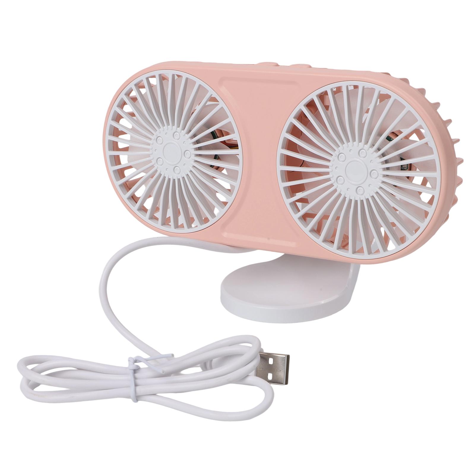 

USB Dual-Head Car Fan 360° Rotatable Atmosphere Suitable For Cars Campers SUV Interior Decoration Accessories